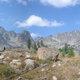 The Seven Devils Mountains, near where the wolf scat was found.